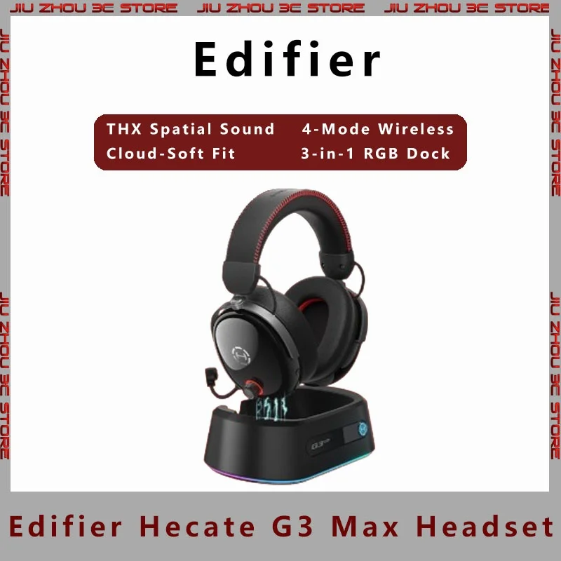

Edifier Hecate G3 Max 2.4 G Wireless Gaming Headset With Charging Dock Thx 7 1 4 Spatial Audio Over Ear Pc Esports Adult Gamers