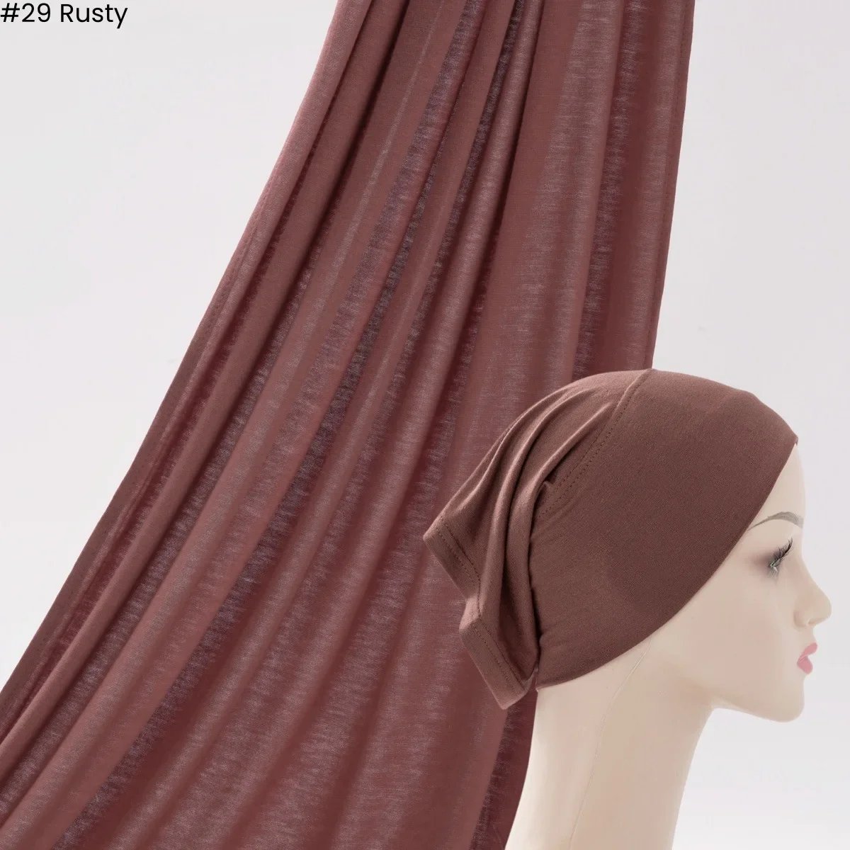 

2Pcs Muslim Jersey Scarf Hijab with Underscarf Bonnet Inner Hat Women Islam Stoles Headscarf Shawls Wrap Bandanas Headband Cap