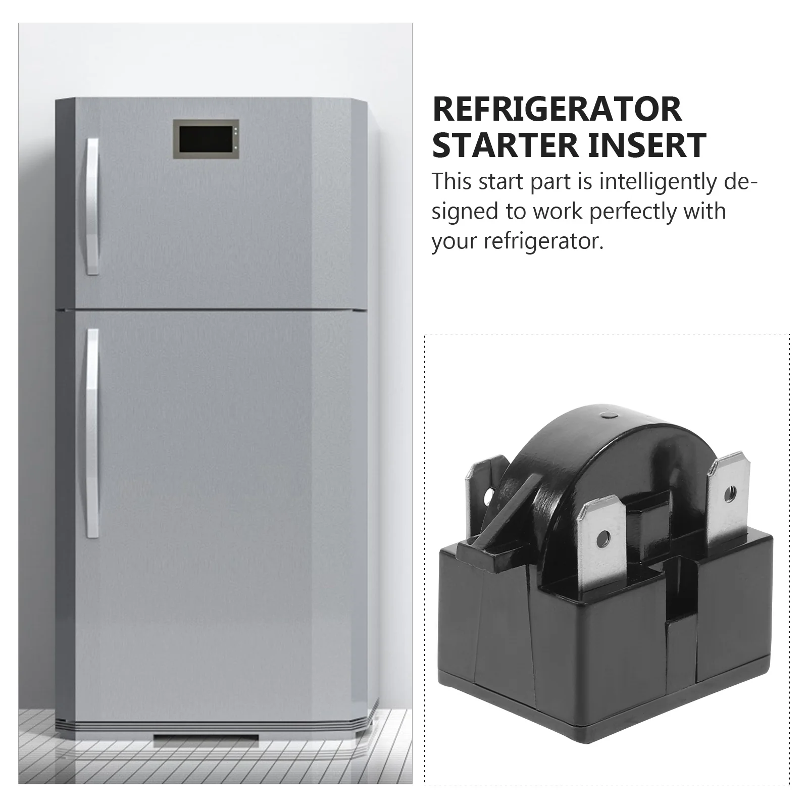 

4Pcs Refrigerator Ptc Starter Relay 4-Pin Reliable Compressor Thermal Overload Protector for Mini Fridge Freezer