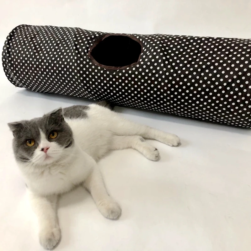 Cawayi Kennel Cat Tunnel Pet Tube Collapsible Play Toy Indoor Outdoor Kitty Puppy Toys for Puzzle Exercising Hiding Training