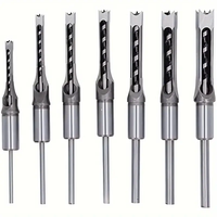 7pcs Square Hole Drill Bit Adapter Drill Bit Fixing Bracket Professional Attachment Joint Mortiser Bit for Woodworking Tools