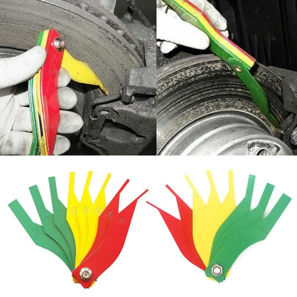 

Handy Measuring Tester Scale Thickness Gauge Brake Lining Thickness Gauge Wear Meter Feeler Gauge Brake Pad Measuring Tool