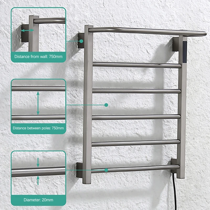 OXG электрические полотенцесушители с подогревом вешалка для полотенец встроенный таймер умный Wi-Fi/без Wi-Fi настенный настенный полотенцесушитель для полотенец
