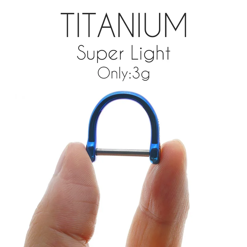 Titanium Luxury Car Keychain Key Ring Horseshoe Buckle Pendant Blue Matte Glossy Durable for Man Male Creativity Gift Wholesale