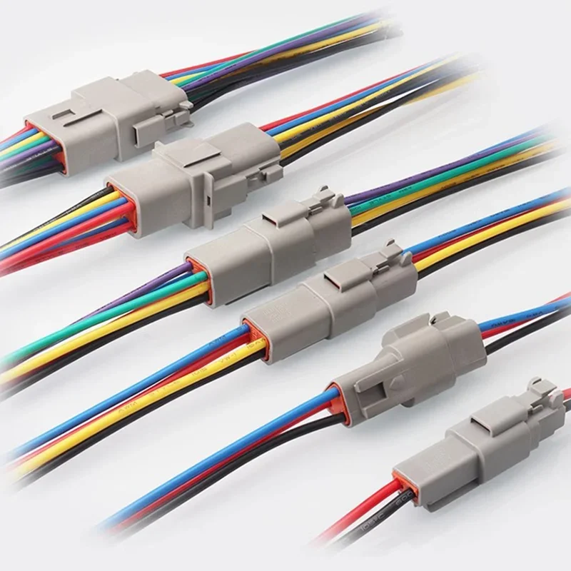5/20/100Set 2/3/4/6/8Core12Pin DEUTSCH DT DT06 Series Electrical Waterproof  Connector Plug Socket with 15cm Wiring Harness