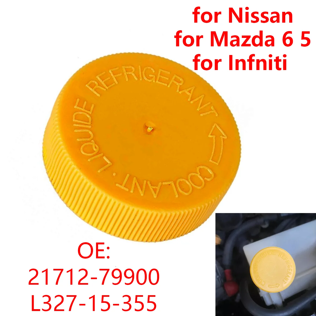 2171279900 Car Radiator Coolant Overflow Reservoir Tank Cap for Nissan X-Trail Patrol Navara for Infniti G25 G35 FX3 for Mazda 6