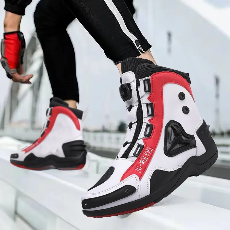 High-top Riding Shoes Professional Players Competitive Motorcycle Shoes Outdoor Sneakers Unisex Men's Traveling Motorcycle Shoes