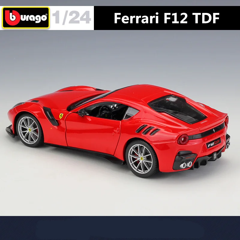 Bburago 1:24 Ferrari F12 TDF Modello di auto sportiva in lega Fonde sotto pressione Veicoli da corsa in metallo Modello di auto Simulazione Collezione Giocattolo per bambini Regalo