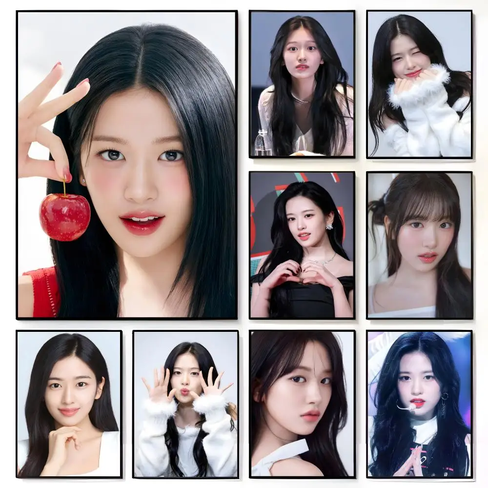 Bright Energetic Cute Korean Beautiful Singer A-An Yu-jin Poster American Film Mural Home Childrens Room Wall Decor Print