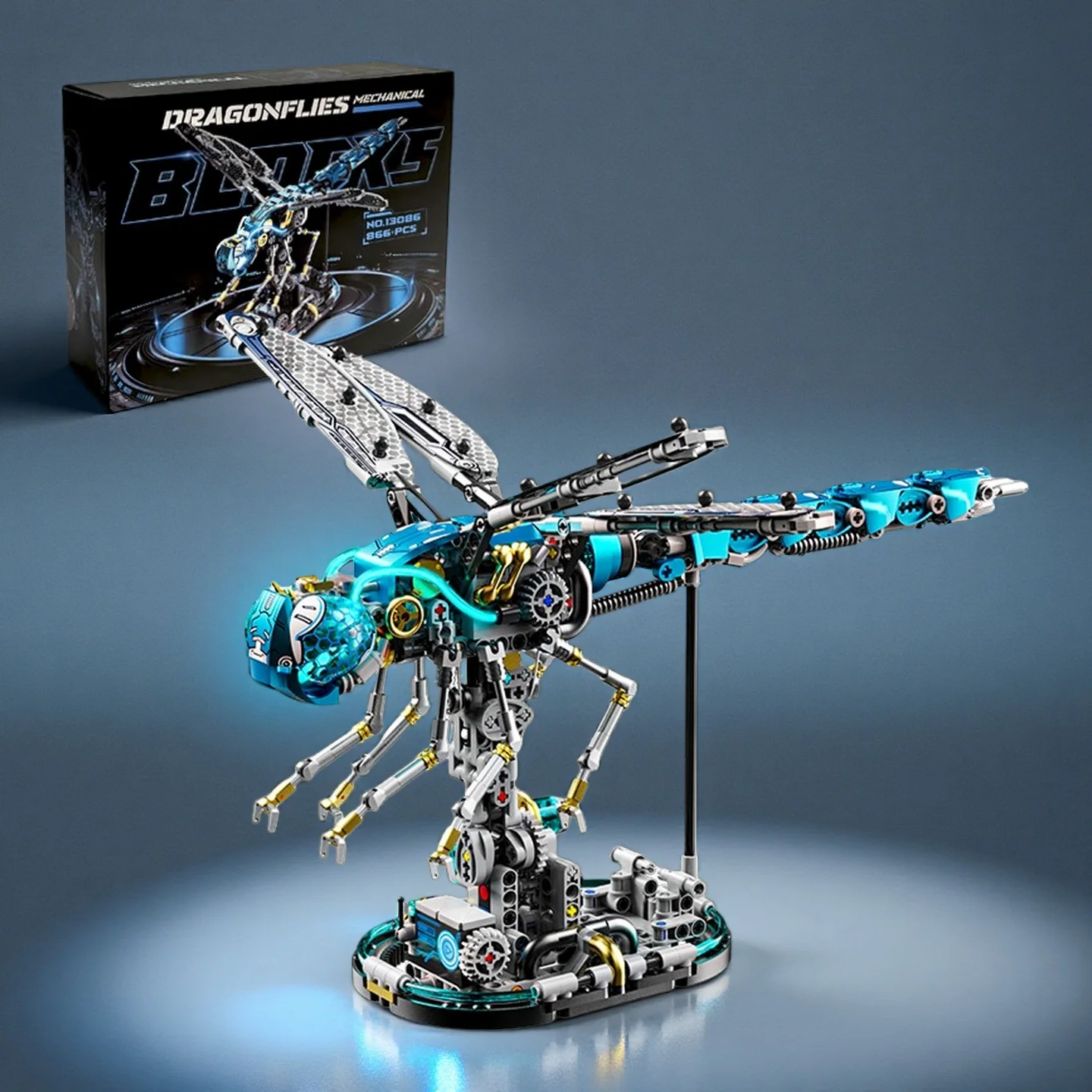 2025 blocos de construção de libélula mecânica modelo animal criativo diy decoração de mesa crianças adultos aniversário presentes natal