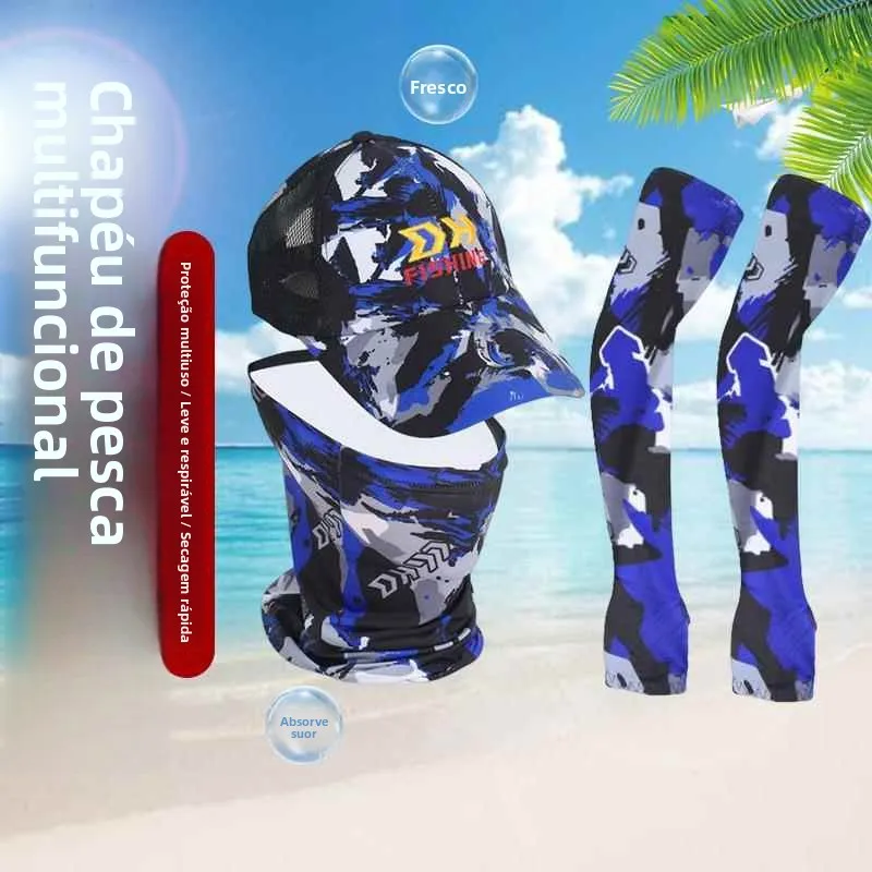 conjunto-de-protecao-solar-para-pesca-masculina-em-quatro-pecas-equipamento-para-camping-e-viagem-ao-ar-livre-incluindo-cha