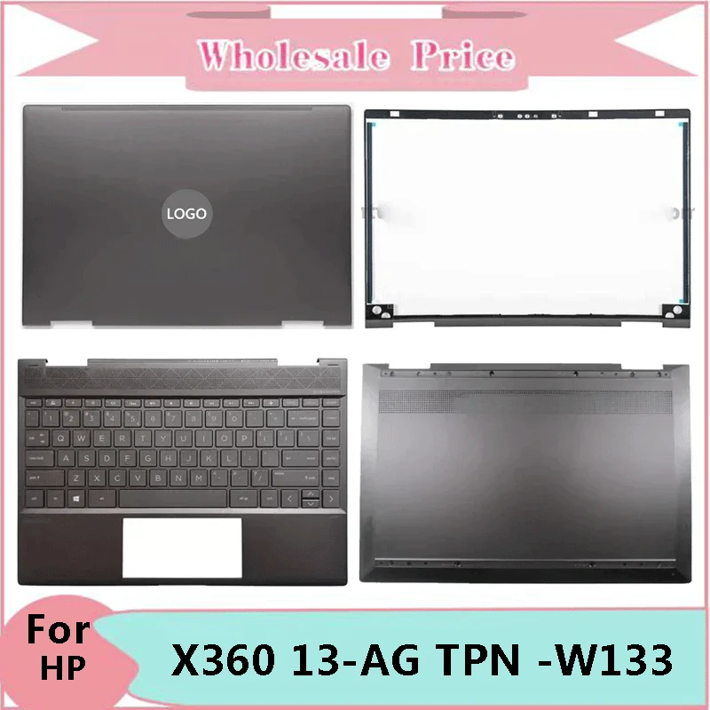 

NEW For HP ENVY X360 13-AG TPN -W133 Laptop LCD Back Cover Front Bezel Upper Palmrest Bottom Base Case Keyboard Hinges