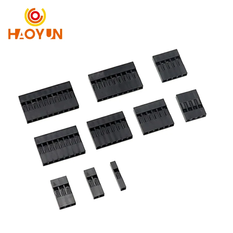 【50-10PCS】2.54mm Dupont connector Cable Plug 1/2/3/4/5/6/7/8/9/10 Pin Electrical Pin Jumper Header Housing Wire Connector Kit