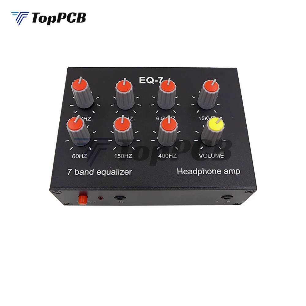 Audio EQ-7 Audio Signal Preamplifier 7 Band Equalizer Adjust High School Bass Sound Phone Computer Headphone Amplifier