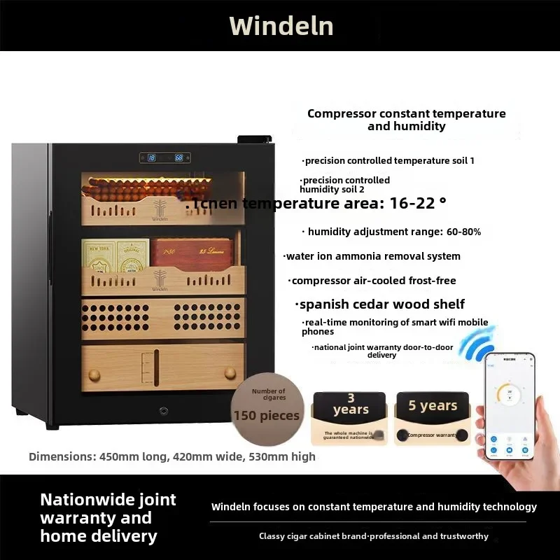 constant temperature and humidity household cedar wood moisturizing cabinet tobacco cabinet red wine cigar integrated cabinet