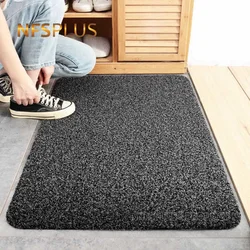 Shoes Clean Doormat Entrance Door Mat Carpet 40x60cm Black Coffee Polyester Fiber Waterproof Welcome Floor Rugs Home Decoration