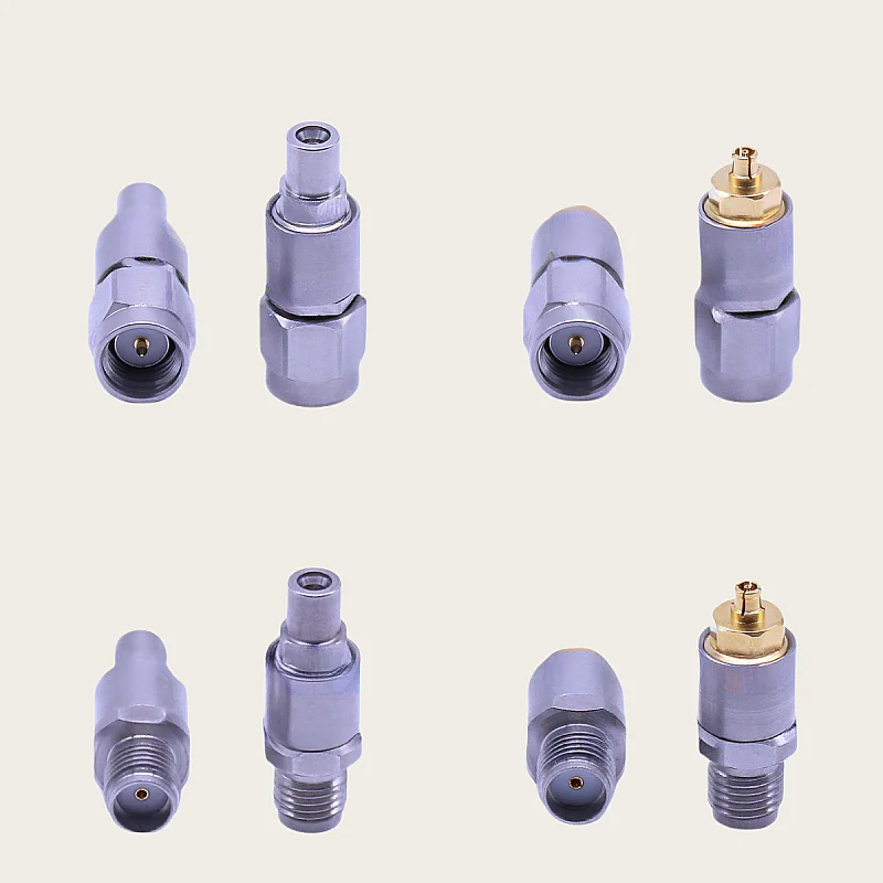 1pcs Stainless steel test adapter SMA Male to SSMP Male Female millimeter wave test connector 18G