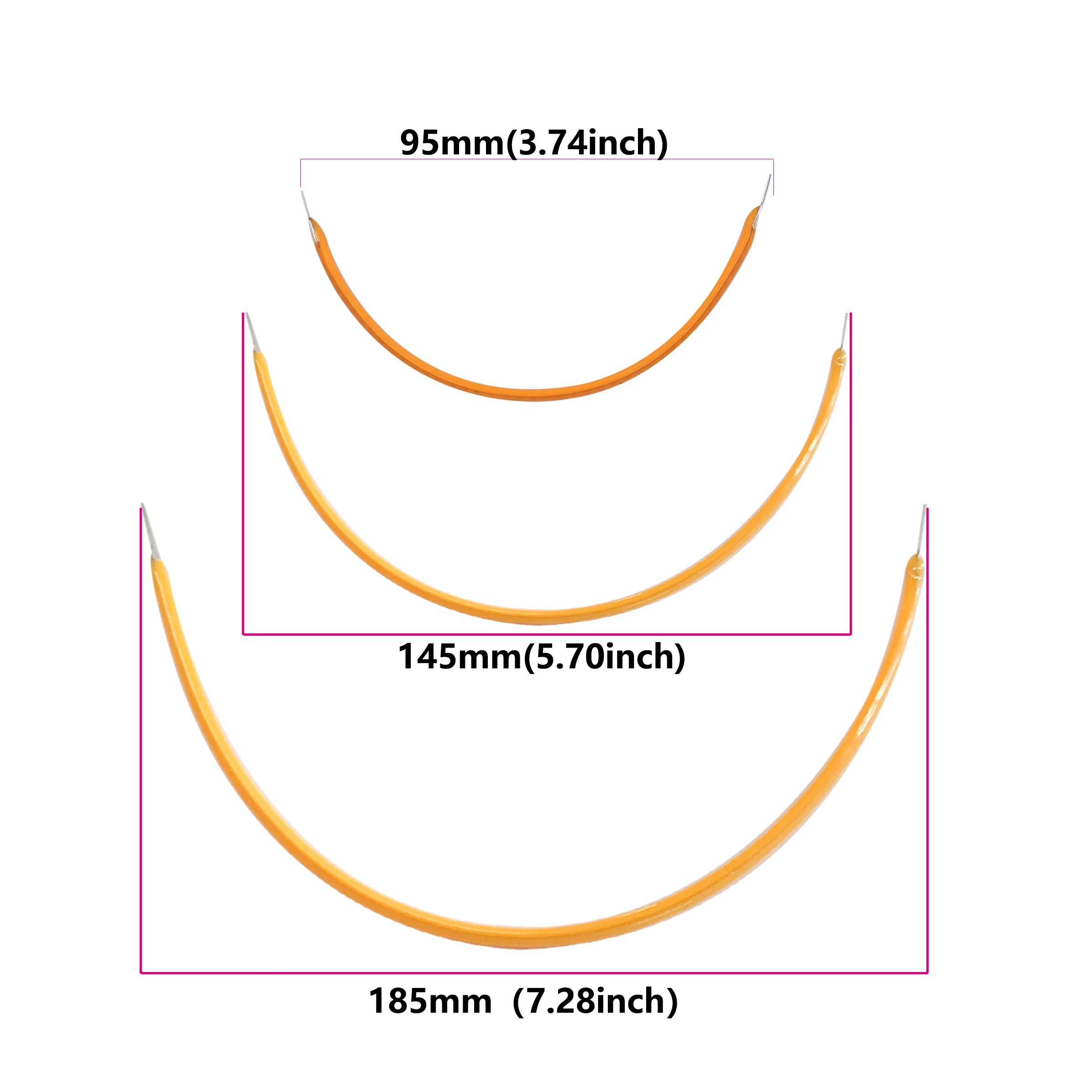 10 sztuk elastyczność 60mm 80mm 95mm 130mm 145mm 185mm 260mm 300mm DC3V żarówka led akcesoria diody lampa dekoracyjna sztuka żarnik różowy