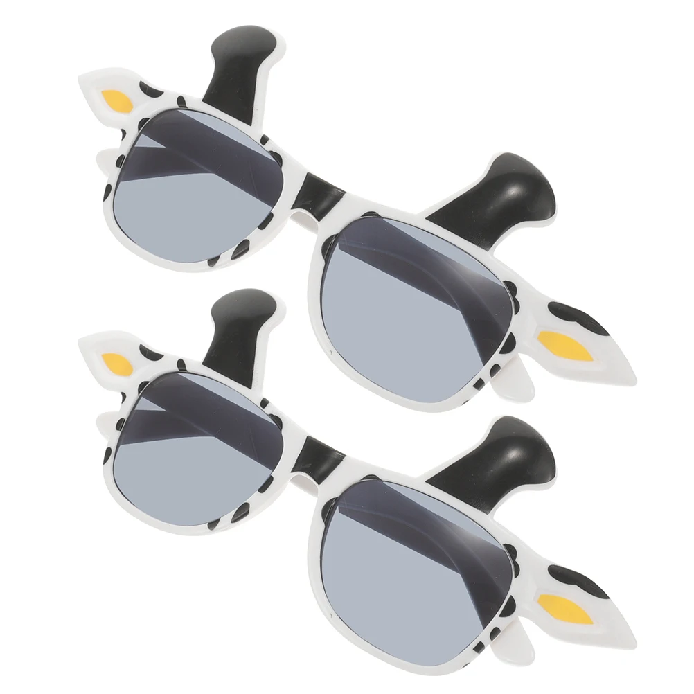 

2 Pcs Funny Cow Animal Glasses Party Sunglasses for Adults Cosplay Eyeglasses Accessory