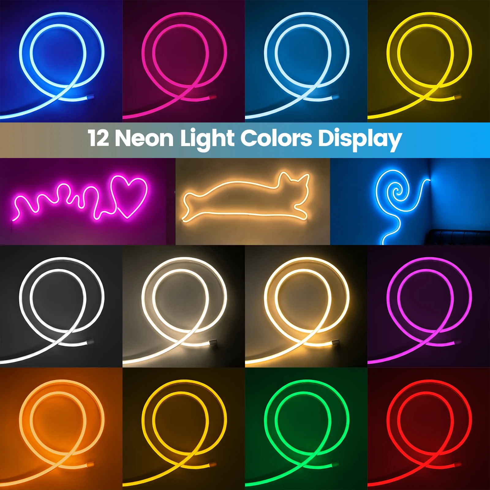 USB LED Neon Strip Light 5V Touch Dimmer/ON OFF Switch Waterproof Yellow Pink White Red Warm Flexible Tape for DIY Bedroom Decor