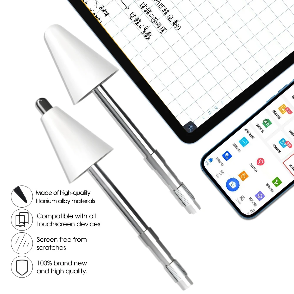 1/3/6PCS Replacement Stylus Pen Tips for Xiaomi Redmi Smart Pencils Nib Metal Wear-resistance Spare Pen Tip for Mi Redmi Pad