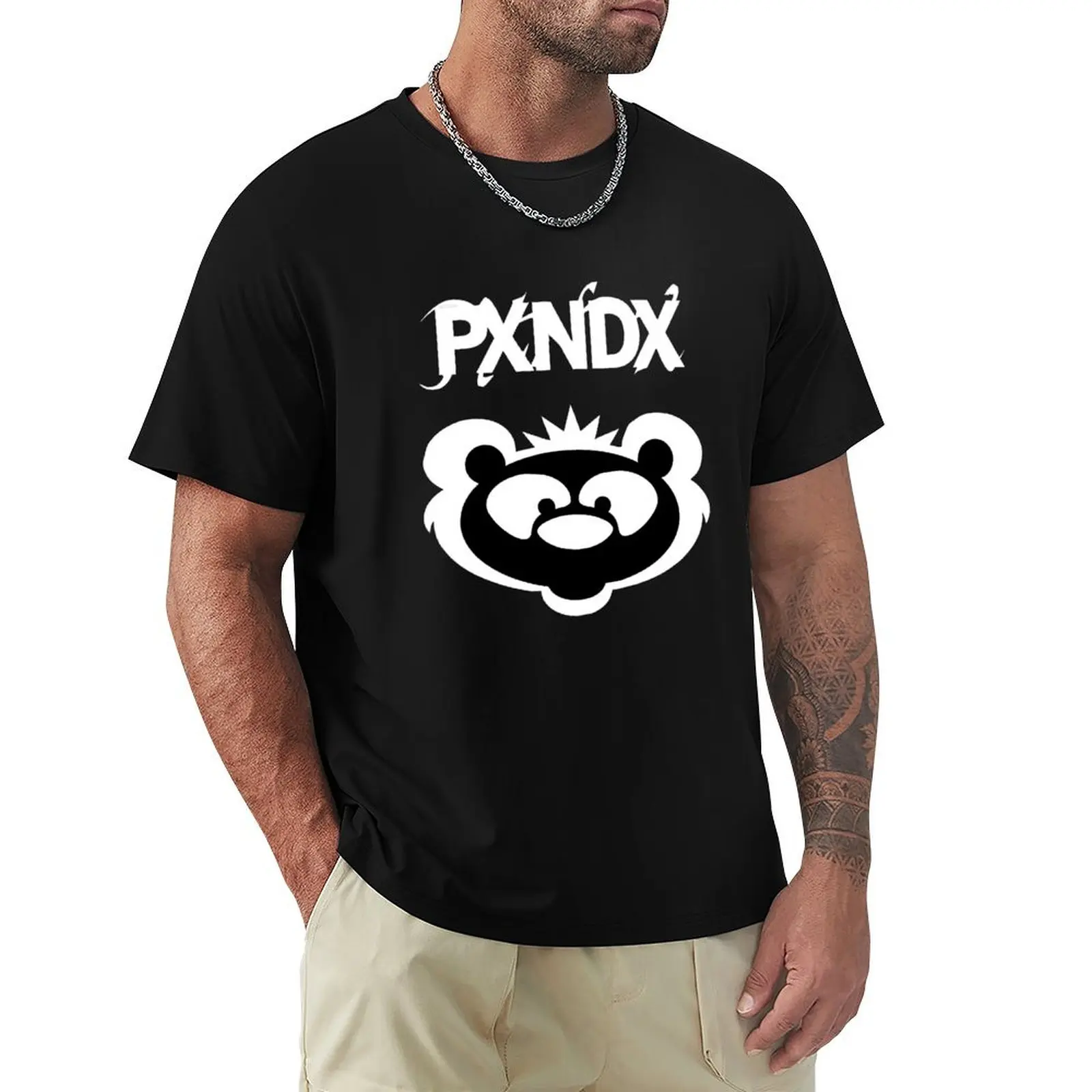 Camiseta Pxndx con estampado de arte lineal simple