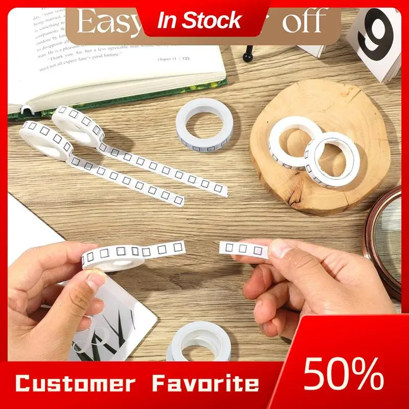 AT03 Top 10 Rolls Checkbox Washi Tapes 8MM Thin Decorative Masking Tape Self Adhesive Craft Tape For Home School Office