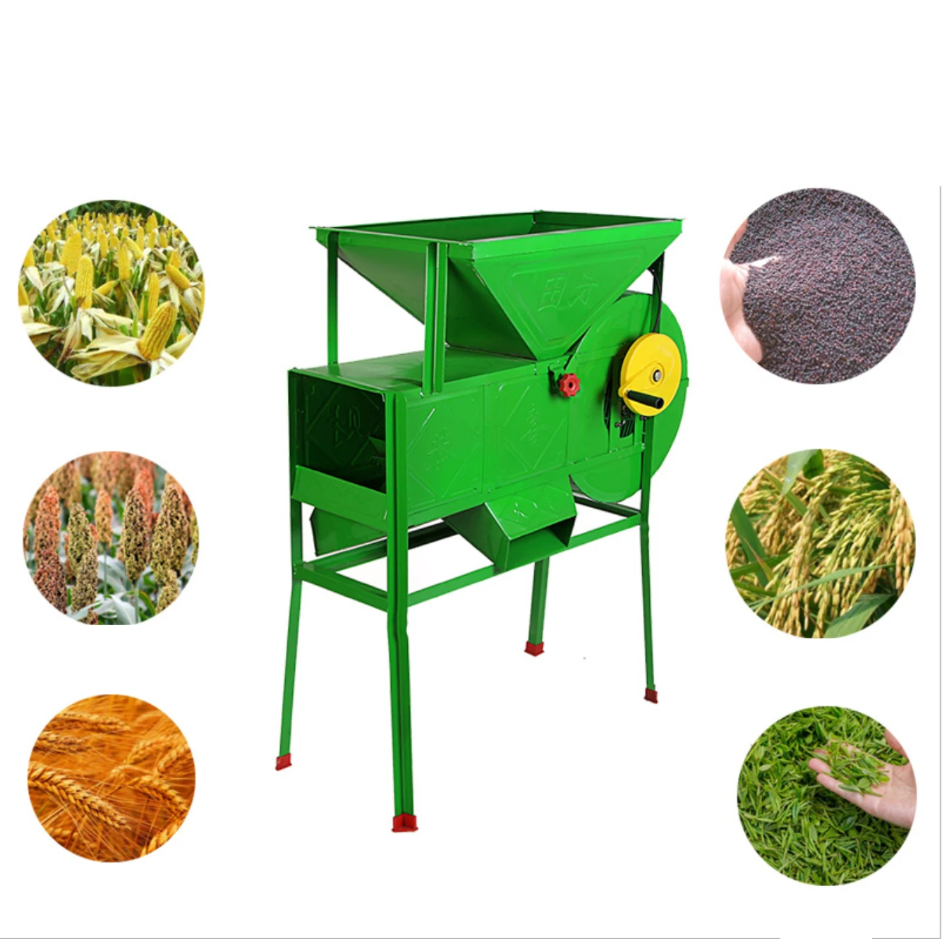 

Mini Portable 1 Sorting Winnowing Machine for Grain include Engine Motor for Farm Home Wheat Rice