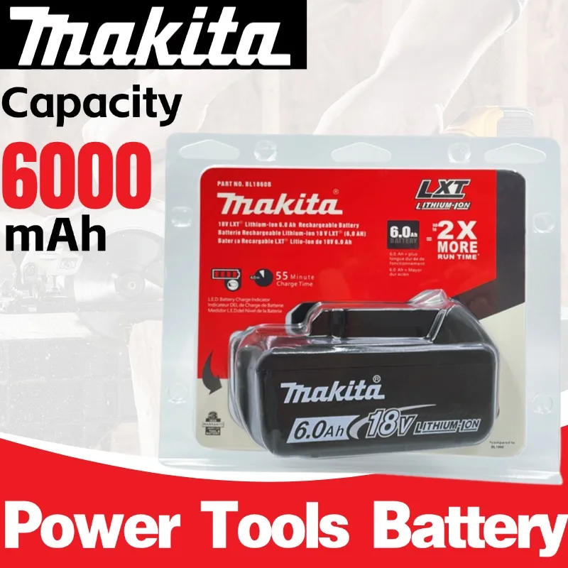 Batería Makita, batería de litio recargable 18V 6.0Ah, batería de herramienta Makita 18V BL1840, BL1830, BL1850, BL1850B