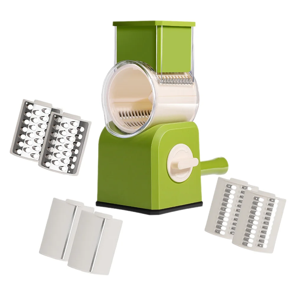 

Multi-Functional Vegetable Grater Slicer Kitchen Manual Rotation Stainless Steel ABS Pet PP Efficient Time Saving