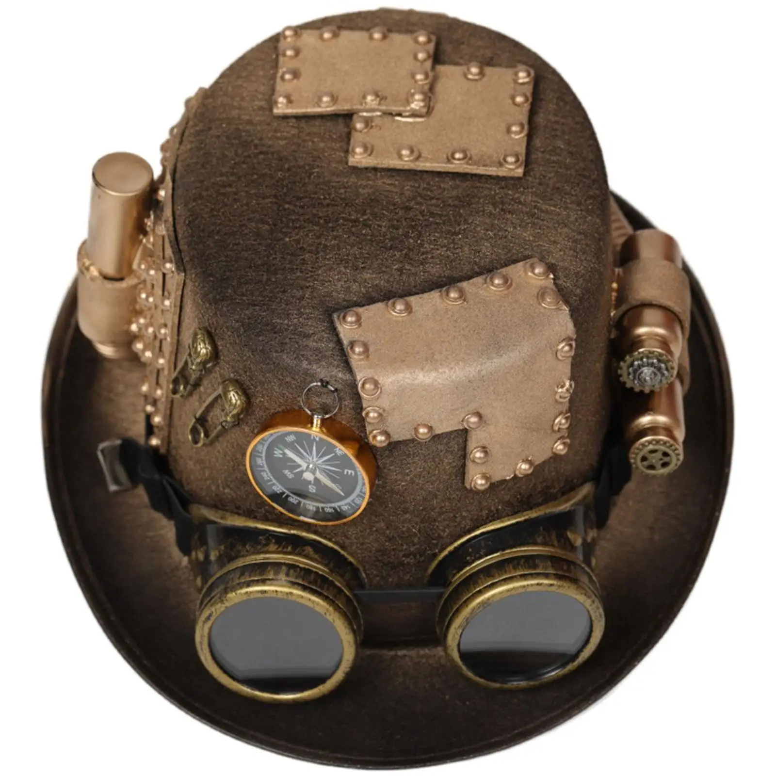 

Steampunk Hats, Jazz Hat Denim Hat Decorative Headgear Unisex Performance Hat for Club Punk Cosplay Theme Party Wedding