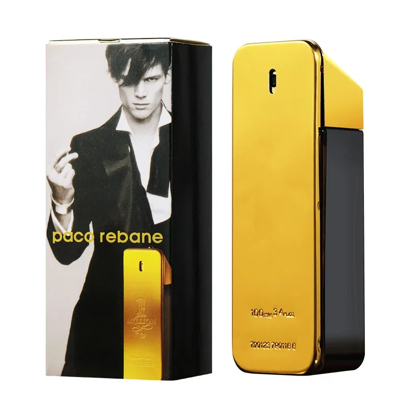 100ml Soft Perfume Gold Millionaire Men Seductive Leather Scent Perfumes Lasting Strong Masculine Taste Pheromones Cologne