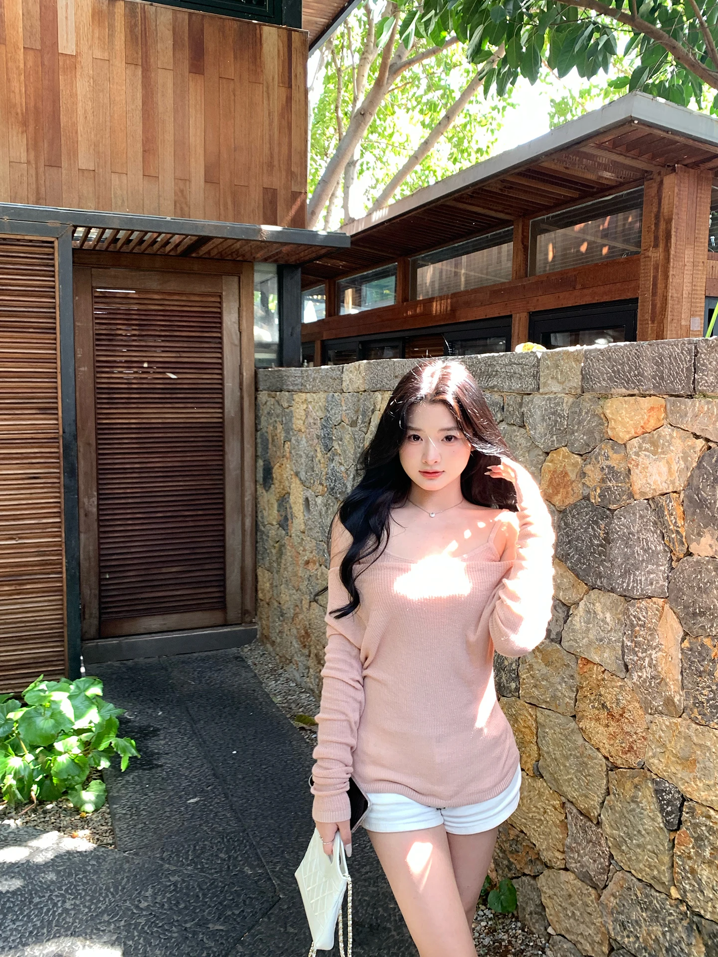 

Banana Soft Style Wool Blend Knitted Top Women's Spring New Two-Piece Set Sweet Style Regular Fit Long Sleeve Color