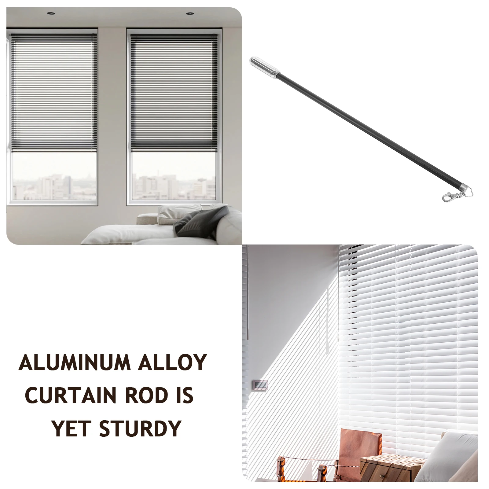 

Curtain Handle Drapery Wand Grommet Pull Rod Curtains Tie Hardware Pulls Wands with Plastic Rods Drapes