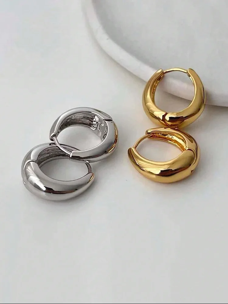 Orecchini a cerchio classici da 16 mm in argento sterling 925 per le donne, fidanzamento, matrimonio, moda, gioielleria raffinata di alta qualità