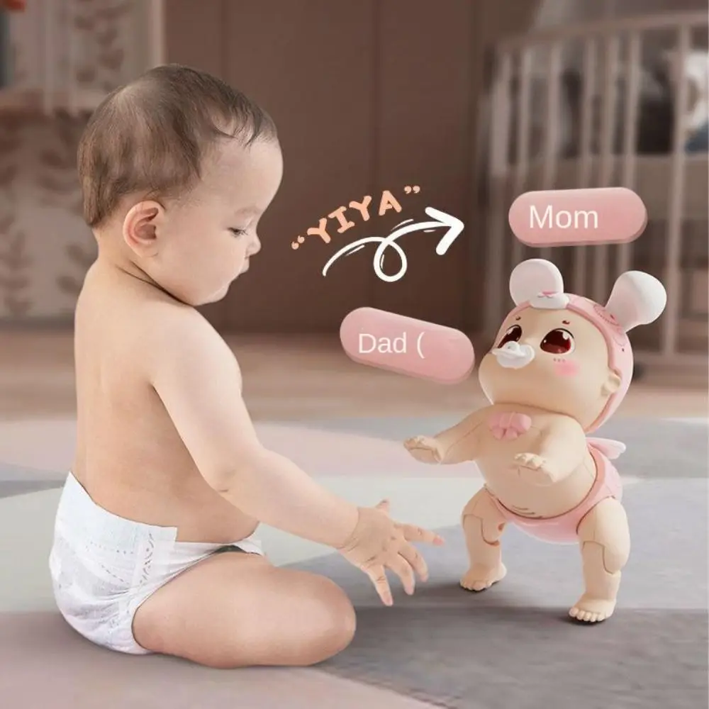 Electric Toddlers Baby Pacifier Crawling Toys Infants 6-12 Months Learning Climb Baby Learning To Crawl Pink Montessori Gift