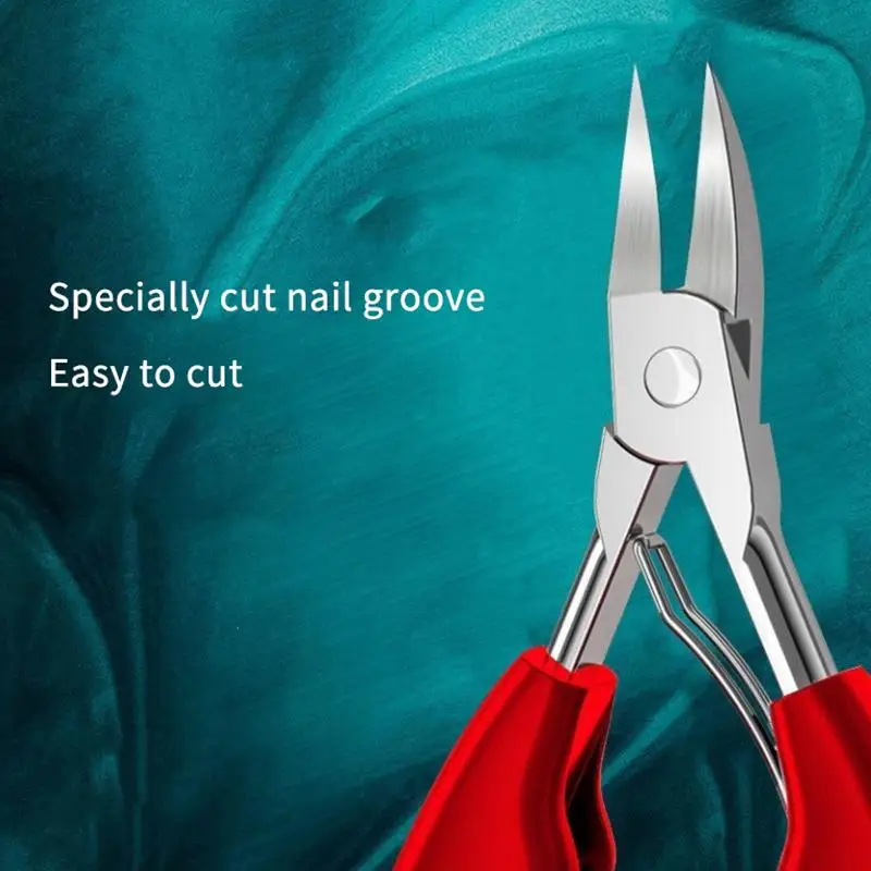 Ingrown Toenail Clipper Stainless Steel Sharp Curved Jaw Cutter Anti Slip Handle Pedicure Tool For Home Salon Foot Nail Trimmin