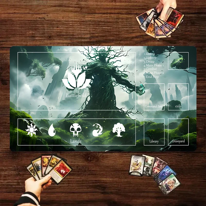 

Green giant tree man mouse pad playmat Magic Trading card gaming mats desk mat gamer pc accessories rubber anti-slip base