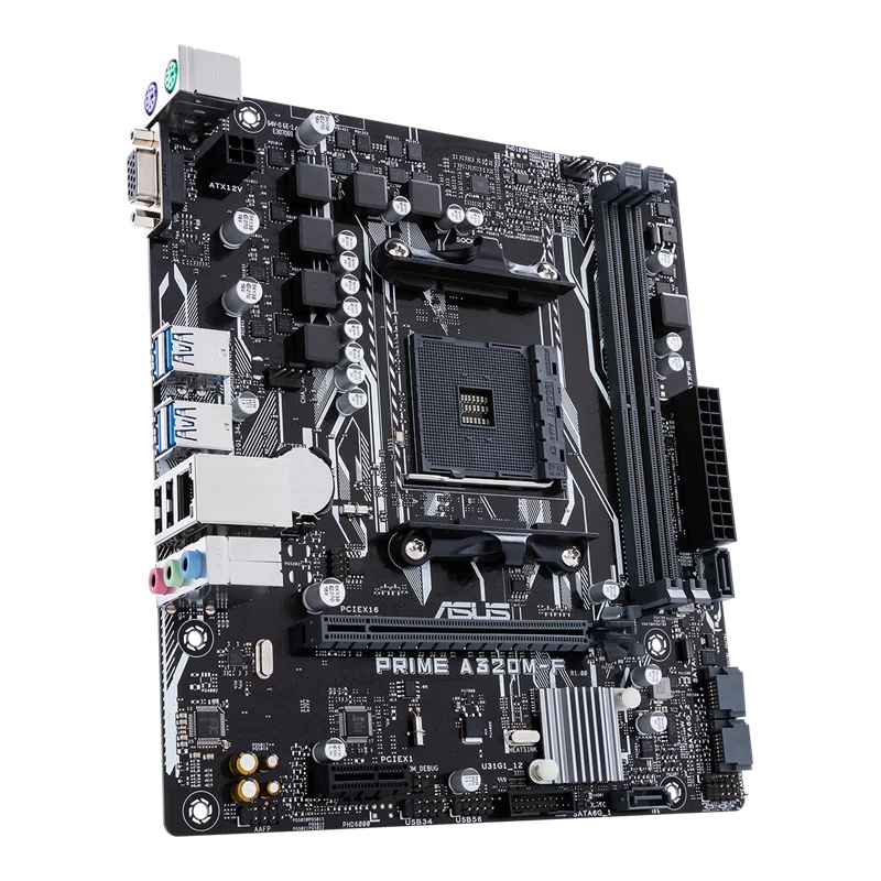 Płyta główna PRIME A320M-F AM4 AMD A320 Chipset DDR4 32GB Micro ATX Używana