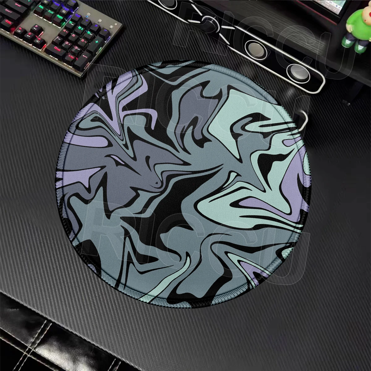 Fluid Round Mouse Pad PC Accessories Office Table Mats Gamer Rubber Anti-slip Mousepad Small Pads E-Sports Playpad Keyboard Rug