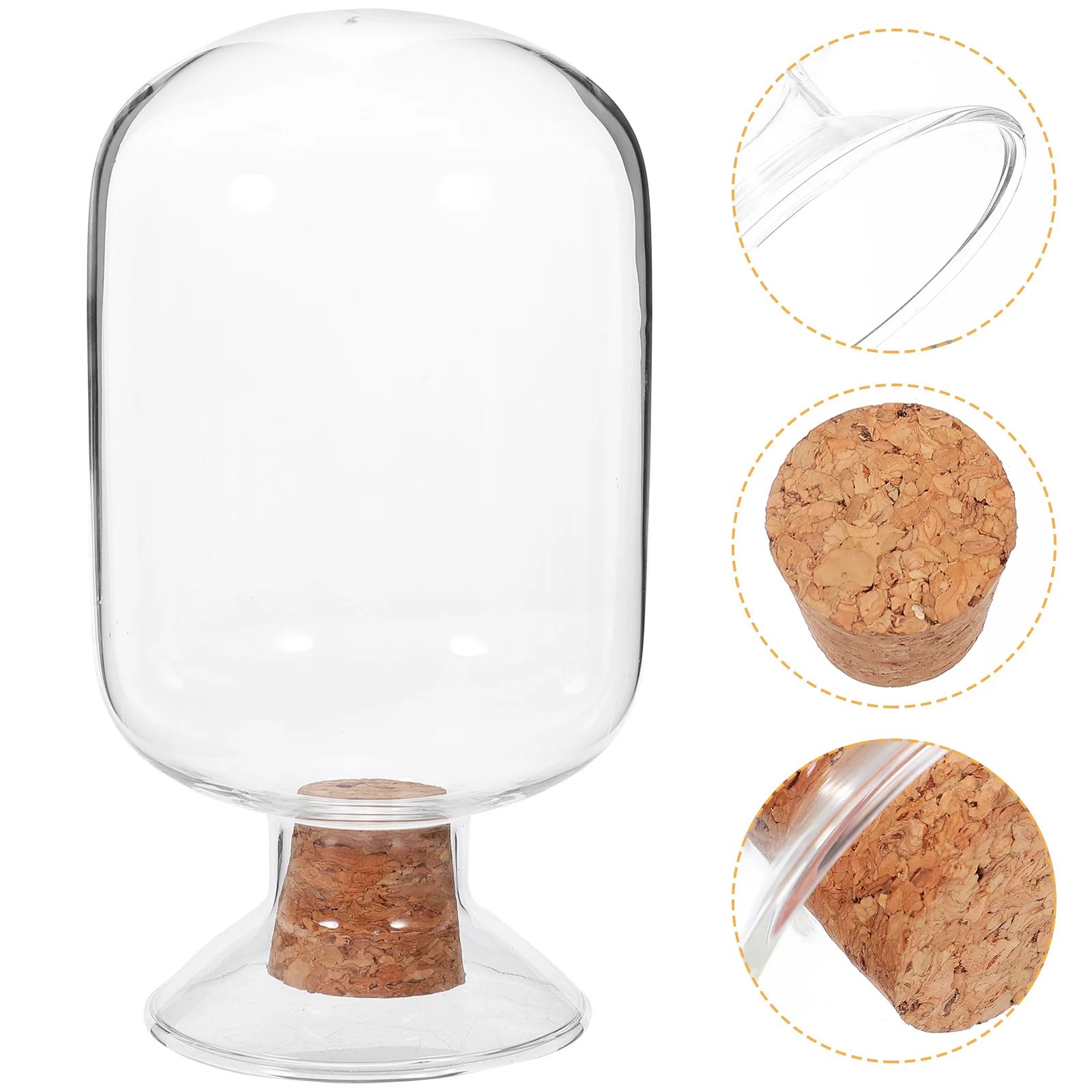 

Transparent Glass Match Jar Reliable Long-Lasting Material Easy to Clean Perfect for Living Room Or Kitchen Storage Solution