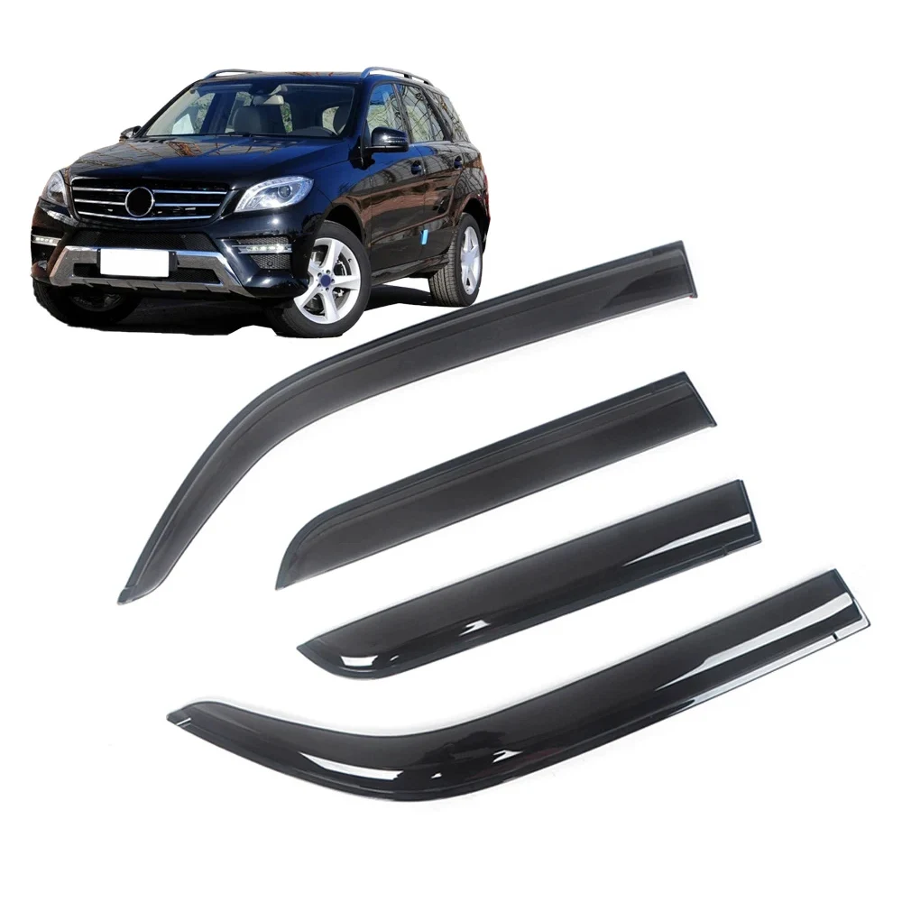

Для Mercedes-Benz M-Class W163 W164 W166 1996-2015 черный тонированный козырек на боковое окно автомобиля, вентиляционные навесы, защита от дождя