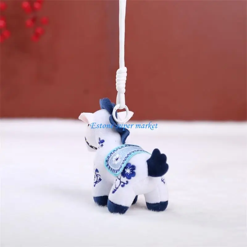 

090B Машинная стирка Лошадь Плюшевая настенная красочная вышивка Домашнее украшение для малышей