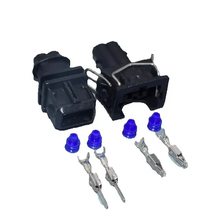 shhworldsea 2 Pin male Female EV1 Fuel Injector Nozzle Waterproof Connector Plug Socket Housing For 829441-1 037906240 10646