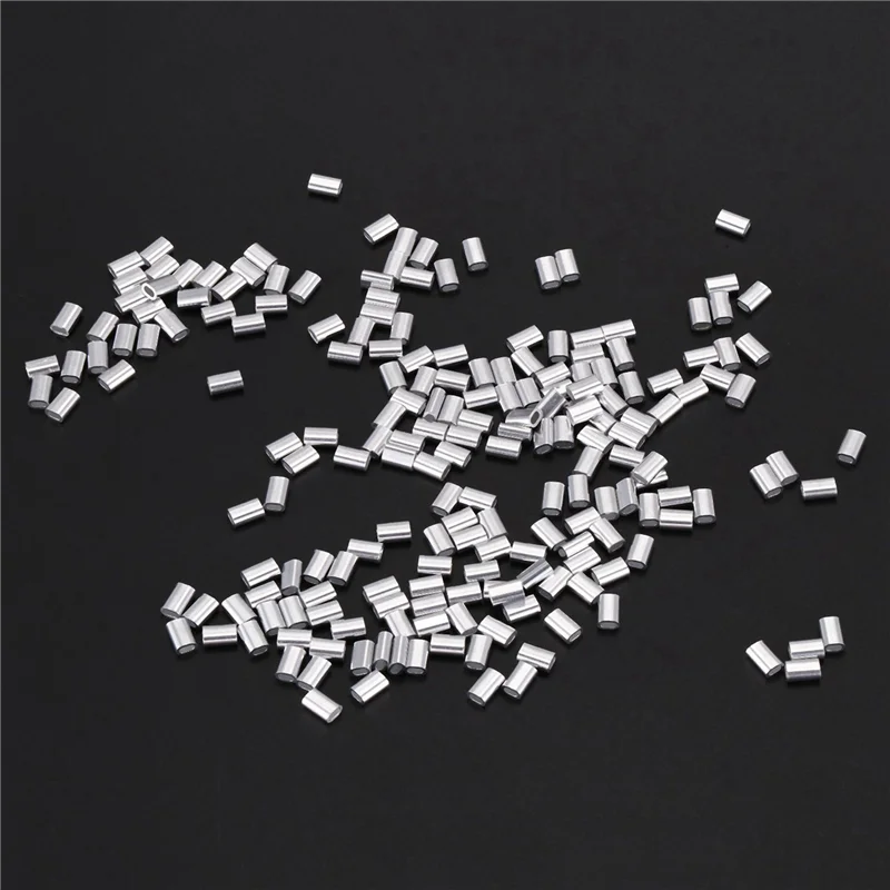 Y17A M1.5 Wire Rope Aluminum Ferrule Cable Ties Crimp Wire Rope Chuck Aluminum Jacket 1000 Pieces