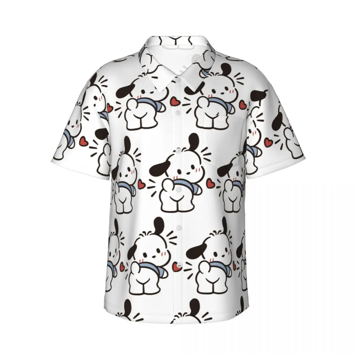 

Мужские рубашки для собак, гавайская рубашка с коротким рукавом, забавные топы на пуговицах для летнего пляжа