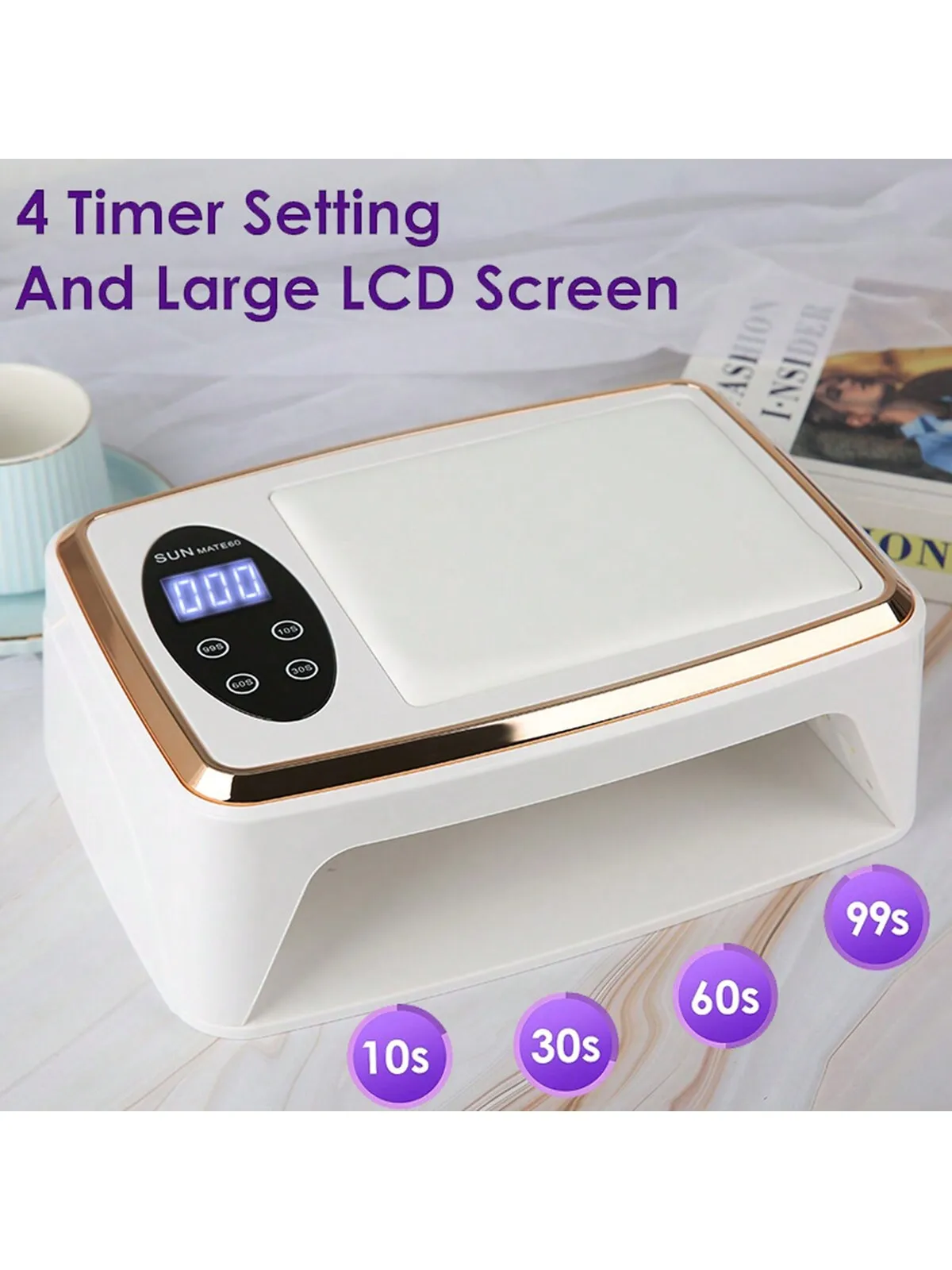 90 LEDS Nail Dryer LED Nail Lamp UV Lamp for Curing All Gel Nail Polish Motion Sensing Manicure Pedicure Salon Tool Big Space