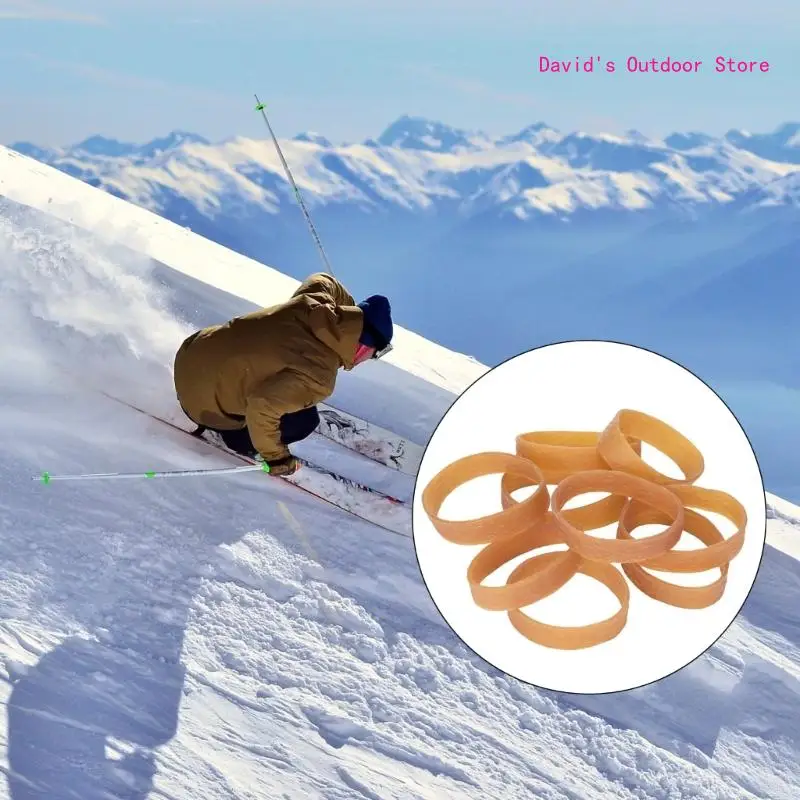 Thick Ski Brake Rubber Retainers Stretchy Snowboard Retainers Rubber Bands Rubber Brake Retainers Ski Brake Rubber Bands X3UA