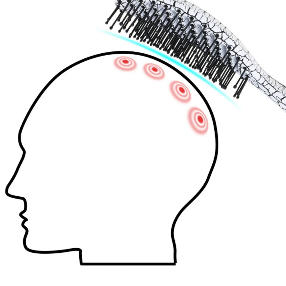 

Anti-Static Scalp Comb Curved White Slotted Massage Hair Brush Scalp Circulation for Curly Tangled Hair Massage Comb