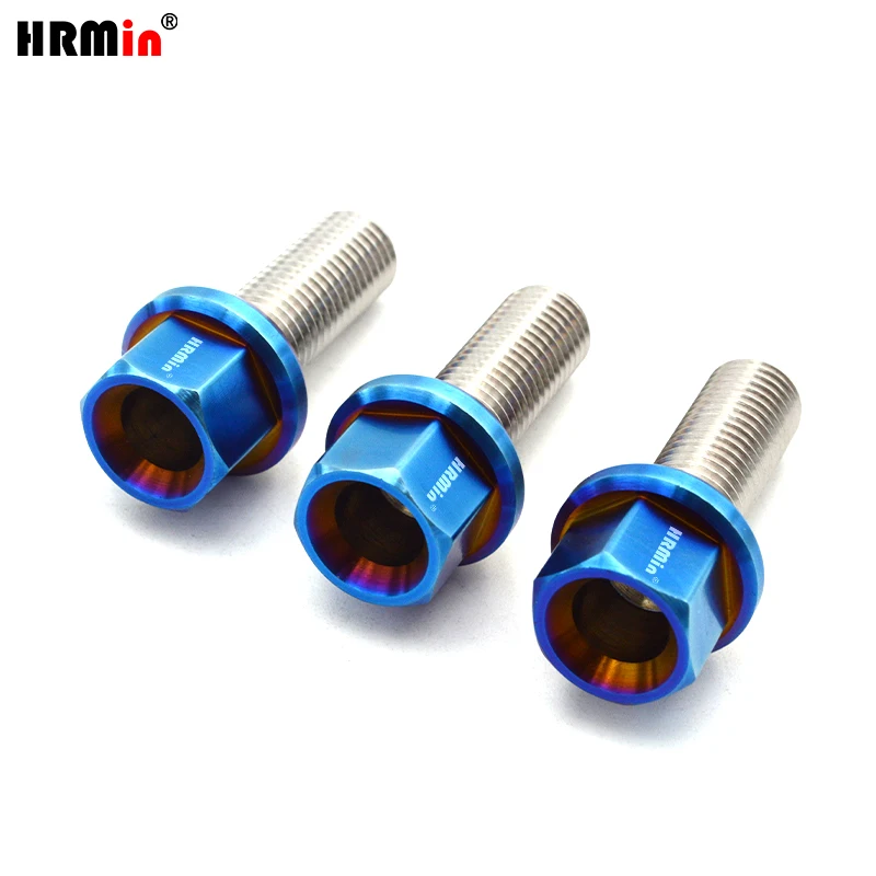 HRMin High quality 10.9 grade 10ps/20ps M14*1.5*28-45mm Gr.5 titanium Ball seat titanium bolt wheel bolt For Mercedes-Benz